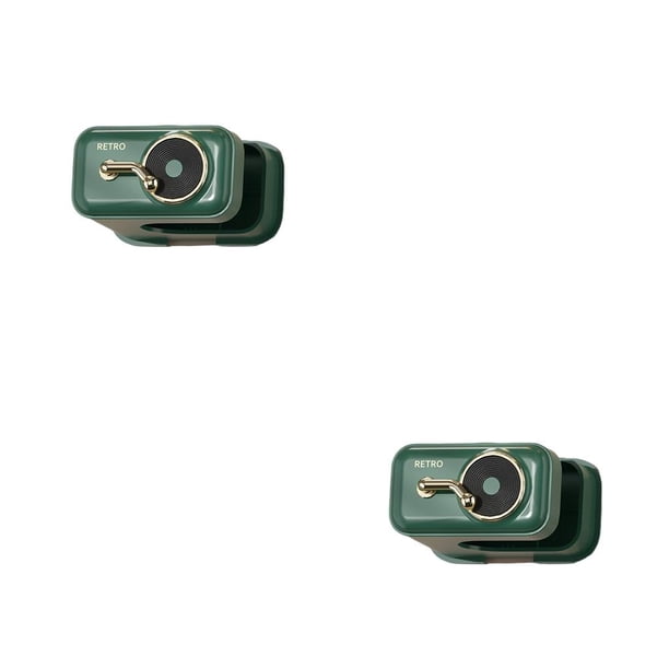 Bewildely Soporte multiusos para almacenamiento de escobas, sin perforaciones, autoadhesivo, resistente, montado en la pared, organizador de verde 2piezas