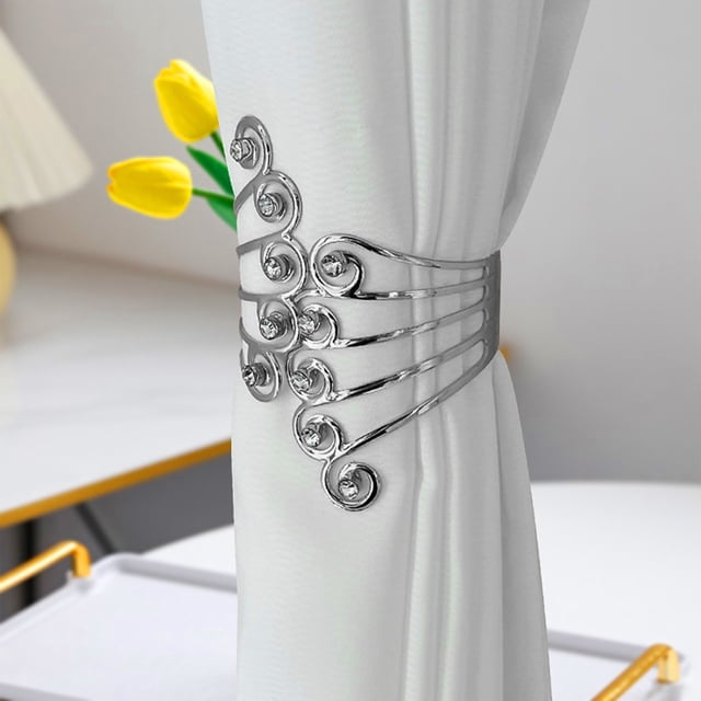 PEONAVET Embrasses de Rideaux, Pinces de Retenue de Rideaux en Métal pour Draperies Support de Rideau Décoratif pour Maison Extérieur Chambre Bureau