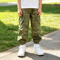 thumbnail image 2 of Youth Boys Camouflage Cargo Joggers Pants Elastic Waist Casual Jogging Trousers Bottoms Kids Hiking Sweatpants Sports Outdoor, 2 of 9