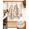 thumbnail image 3 of Flour Sack Kitchen Towels Set of 2-18x26 Inch Dish Towels with Hanging Loop Autumn Fall Absorbent Reusable Cotton Cloths for Cleaning Cute Design Home Decor Housewarming, Autumn Leaf, 3 of 6