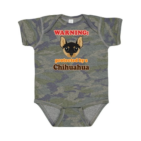 

Inktastic Protected by a Chihuahua Dog Gift Baby Boy or Baby Girl Bodysuit