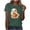 01#Green Halloween Tops, variant on Htigea Women's Crew Neck Short Sleeve Tshirts Cotton Daisy Graphic Tees Lightweight Summer Casual T-Shirts Outdoor Active Tops White,L