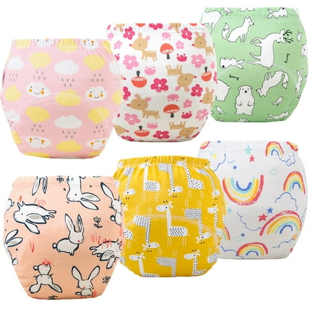 

6 Pack Potty Training Pants for Boys Girls Learning Designs Training Underwear Pants for 18-36 months Boys Girls