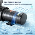 thumbnail image 3 of BENTISM Swimming Pool Pump, 2HP 115V, 1500W Single Speed Pumps for Above Ground Pool w/ Strainer Basket, 5400GPH Max. Flow, Certification of ETL, 3 of 9