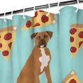 thumbnail image 3 of Boxer Dog Pitbull Terriers Dog and Pizza Shower Curtain 84"x72" ,Bathroom Decorative Shower Curtains Set with 12 Hooks,Modern Waterproof Washable Shower Curtain, 3 of 6