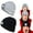 Black, variant on Plush Beanie with Light, USB Rechargeable LED Headlamp Hat Warm Knitted Cap, Gifts for Men Women, Black