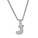 thumbnail image 1 of Collar de Cadena de Cuerda con Colgante de de la de la de la Unisex Chapado en 18 K Plata, 1 of 6
