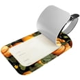 thumbnail image 2 of Square 2Pack PU Leather Thanksgiving Pumpkin Cruise Luggage Tag with Privacy Cover and Name ID Tag for Travel Handbags Backpacks Luggage Tags, 2 of 6