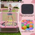 thumbnail image 3 of 55" Mini Trampoline with Safety Enclosure Net, SEGMART Indoor Outdoor Toddler Trampoline with No-Gap Design, Small Trampoline for Kids, Kids Trampoline with Balls, Birthday Gift, 3 of 6
