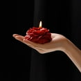 thumbnail image 4 of Fuebueo 4 Pcs Low Temperature Candles Red Rose Flower Shaped Scented Candles Low Heat Romantic Wax Play Candles for Lovers Couples Wedding, 4 of 9