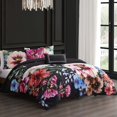 thumbnail image 3 of Bebejan Black Night Poppies 5 Piece Comforter Set, King, 100% Cotton Sateen, Reversible,All Season, Cozy Comfort, 3 of 9