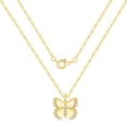 thumbnail image 5 of Adult 14KT Gold Flash Plated Butterfly Necklace with Simulated Diamonds, 5 of 6