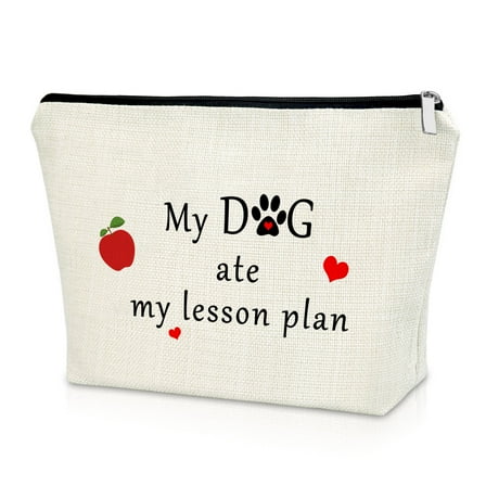 Teacher Appreciation Makeup Bag Gift Funny Thank You Gift for Women Her Teacher Graduation Gift from Students Teachers Day Birthday Gift for Best Teacher Ever Retirement Cosmetic Travel Bag Gift