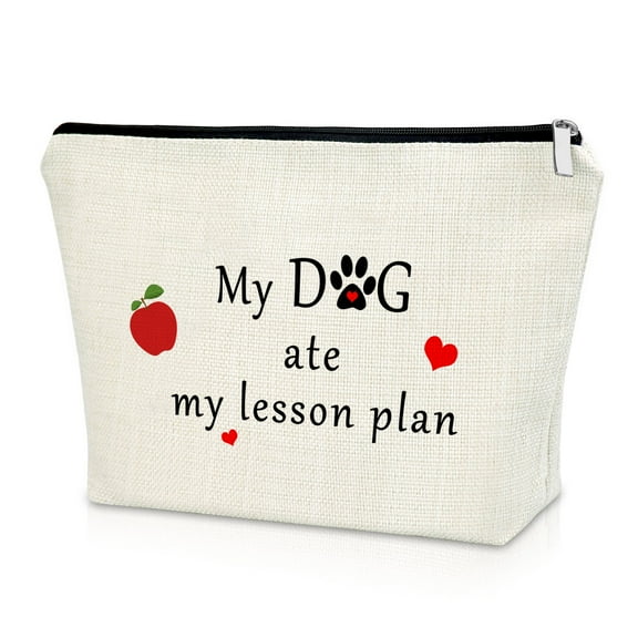 Teacher Appreciation Makeup Bag Gift Funny Thank You Gift for Women Her Teacher Graduation Gift from Students Teachers Day Birthday Gift for Best Teacher Ever Retirement Cosmetic Travel Bag Gift