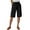 Black|Short, variant on Ladies Trouser Pants with Pockets Cotton Linen Elastic Waist Solid Comfy Loose Summer Beach Pants (XL,White)