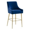 thumbnail image 1 of TOV Furniture Beatrix Navy Velvet Bar Stool - Gold Legs, 1 of 1