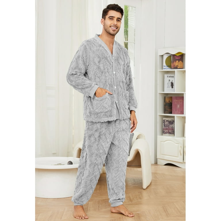 Pyjama Set Mens Furry Pyjamas Mens Fluffy Pjs Set Pack Of Men's