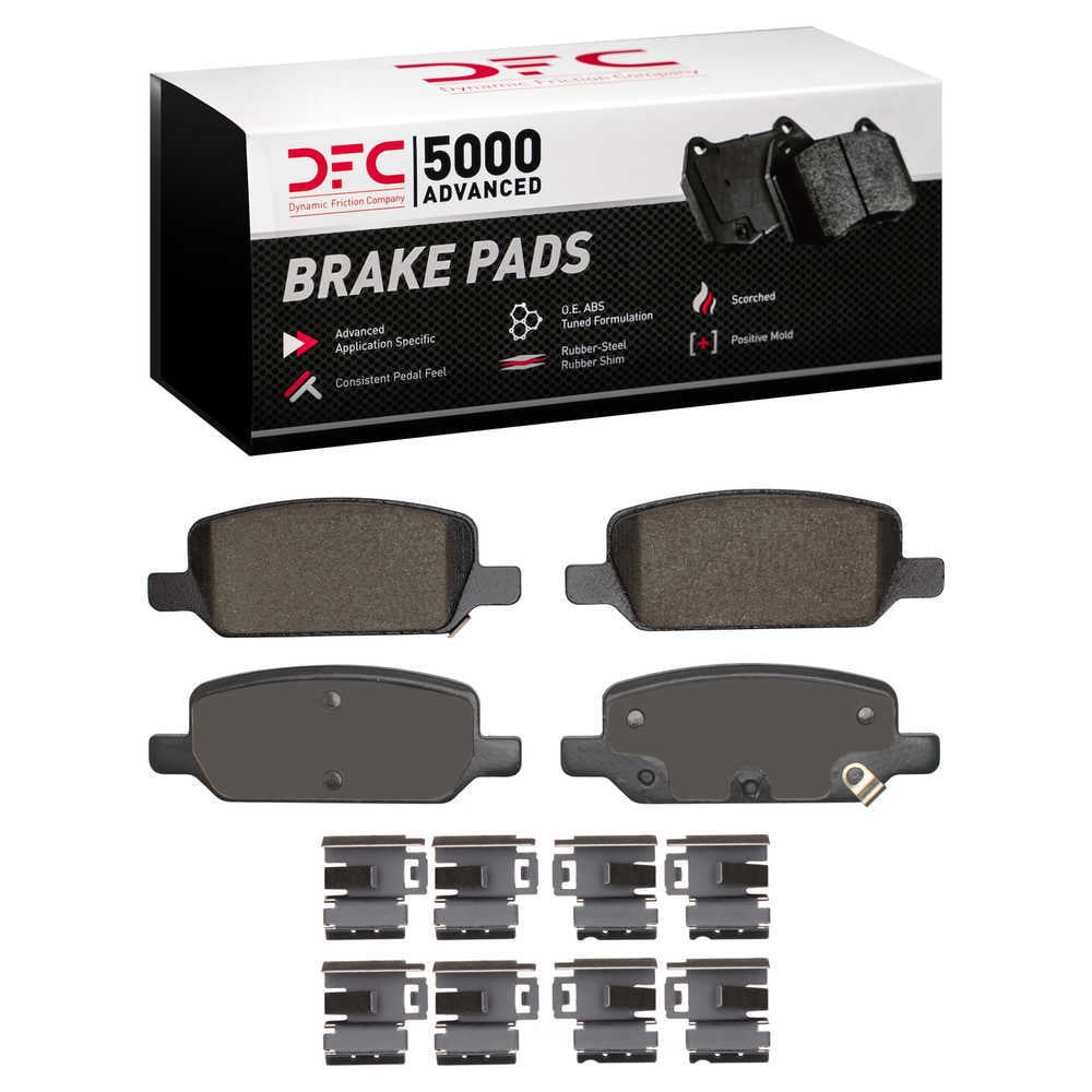 Dynamic Friction Company 1551-2283-01 DFC 5000 Advanced Brake Pads - Ceramic and Hardware Kit - OE