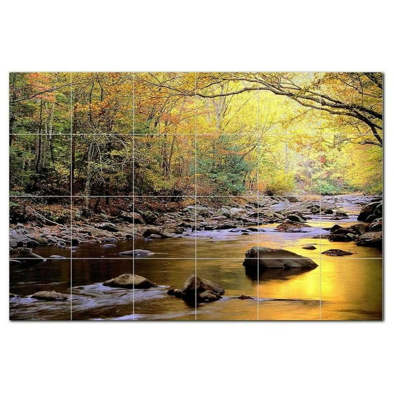 Lake River Ceramic Tile Mural Kitchen Backsplash Bathroom Shower, 405383-S64