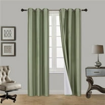 Sage 1-Piece Noa Solid Blackout Grommet-Top Window Curtain Panel 37" W X 95" L