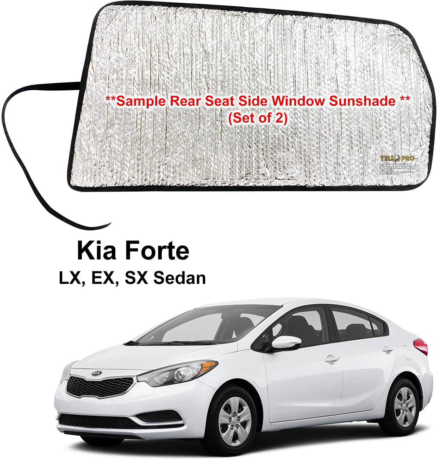 Made in U.S Custom Windshield Sunshade for 2014 2015 2016 2017 2018 Kia Forte Sedan 