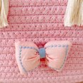 thumbnail image 2 of Bolso tejido para niños, bolsos simples con lazo a la moda, exquisitos para viajes de niños (rosa) Sywqhk Para Estrenar, 2 of 8