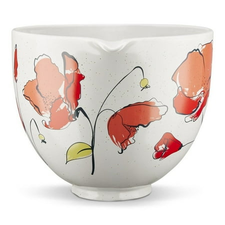 KitchenAid - 5-Qt. Ceramic Bowl for Tilt-Head Stand Mixers - Poppy