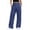 *Blue, variant on VBVC Women's Cotton-Linen Dress Pants,High Waisted Buttoned Work Trousers For Women,Ladies Summer Wide Leg Business Pants with Pockets,Army Green,S-2XL
