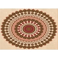 thumbnail image 1 of Ahgly Company Indoor Rectangle Patterned Mahogany Brown Area Rugs, 2' x 4', 1 of 6