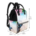 thumbnail image 2 of Balery Butterfly In Blossoms Zen Mummy Backpack - Waterproof Twill Canvas, Large Capacity Diaper Bag with Multiple Pockets and Adjustable Straps, 2 of 6