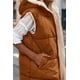 thumbnail image 5 of Chaleco Reversible sin Mangas con Capucha PRETTYGARDEN Otoño 2025 Marrón Talle S, 5 of 6