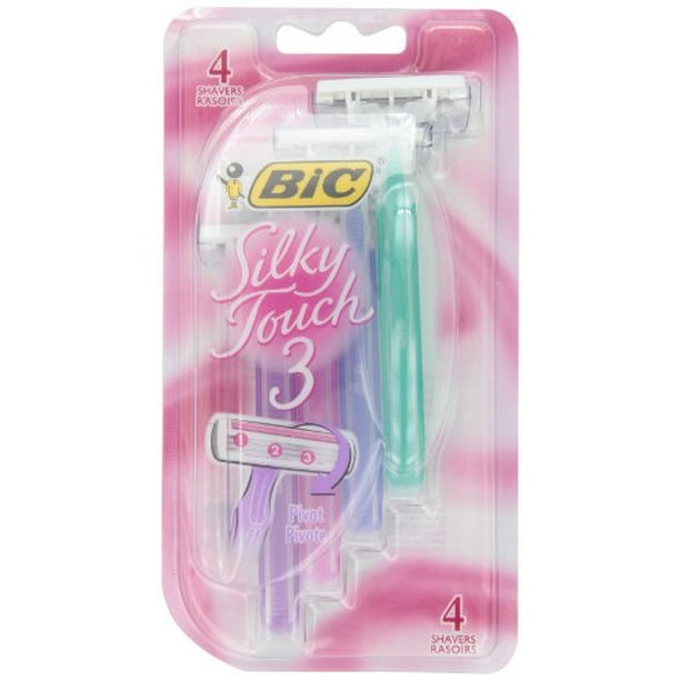 3 Pack BIC Silky Touch 3 Disposable Shaver, 4 Each