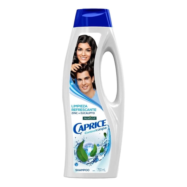 Shampoo Caprice control caspa limpieza refrescante zinc + eucalipto 750 ml
