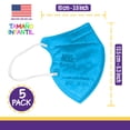 thumbnail image 4 of Cubrebocas desechable con 5 capas de proteccion para Niños  5 piezas Azul Zafiro Lutema M95C, 4 of 5