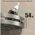 thumbnail image 4 of 3‑Tier Corner Shower Caddy Wall Mount Bathroom Shelf No Drill Adhesive Shower Organizer with Hooks, 4 of 5