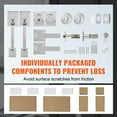 thumbnail image 4 of VEVOR Double Door Handle Set Double Door Lock Set Satin Nickel Square Door Lever, 4 of 9