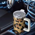 thumbnail image 6 of Leopard Print 40oz Tumbler– Stainless Steel Insulated Tumbler with Handle and Straw, Large Capacity Travel Cup for Hot & Cold Drinks, 6 of 6