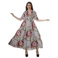 thumbnail image 4 of Moomaya Robe d'Été Décontractée en Coton Slub Imprimé pour Femmes, Robe de Cocktail, 4 of 4