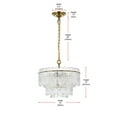 thumbnail image 4 of Elegant Lighting Emilia 4-Light Metal & Glass Chandelier in Satin Gold/Clear, 4 of 11