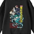 thumbnail image 2 of My Hero Academia Season 6 Heroes Group Art Crew Neck Long Sleeve Youth Black Sweatshirt-Small, 2 of 5
