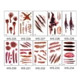 thumbnail image 5 of Adhesivo temporal para tatuaje, Halloween, horror, herida, cicatriz, 30 unidades, 5 of 5