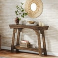 thumbnail image 4 of Tribesigns 41.3" Wood Console Table, 2-Tier Entryway Table with Storage Shelf, Farmhouse Narrow Sofa Table Behind Couch for Living Room, Foyer, Hallway, Rustic Brown, 4 of 6