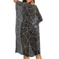 thumbnail image 4 of HELLHERO Polyester Bathing Suit Cover Up for Beach Quick Dry Free Size Bikini Coverups Spider Web, 4 of 6