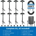thumbnail image 2 of SUNVIE All-in-One Low Voltage Pathway Lighting Kit, 8 Pack LED Light with Transformer and Wire, 2 of 8