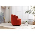 thumbnail image 3 of Jopath Swivel Accent Armchair, Barrel Chair With Black Powder Coating Metal Ring Chenille Fabric Accent Chair for Living Room Bedroom Reading Waitingroom Orange, 3 of 9