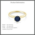 thumbnail image 6 of Gem Stone King 14K Yellow Gold Blue Sapphire Engagement Solitaire 6-Prong Ring for Women (1.00 Cttw, Gemstone Birthstone, Available in Size 5, 6, 7, 8, 9), 6 of 6