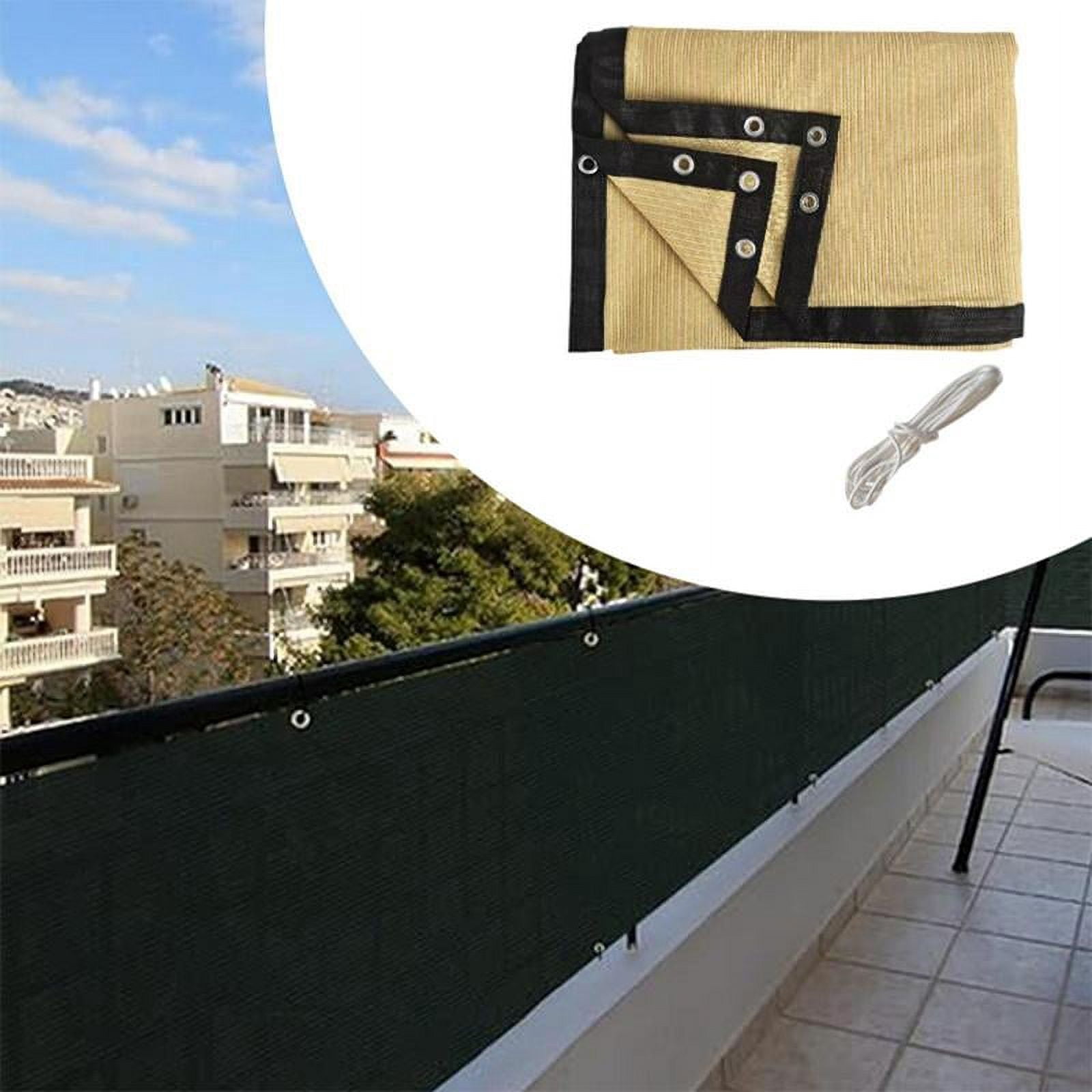 koolsoo Shade Cloth Cover with Grommets Plant Cover Balcony 1M Hole Distance Outdoor Shading Shade Net Sun Protection Heat Insulation 3mx4m