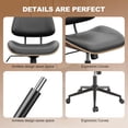 thumbnail image 4 of Silla de oficina BERYTH de piel sintética sin brazos, altura ajustable, 4 of 8
