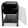 thumbnail image 3 of Folding Mobile File Cart 14.5w x 18.5d x 21.75h, Clear/Black, 3 of 5