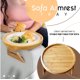 thumbnail image 3 of Bandeja con clip NQ para reposabrazos de sofá de mesa de bambú natural, 3 of 3